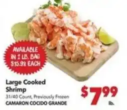 Vallarta Supermarkets Large Cooked Shrimp offer
