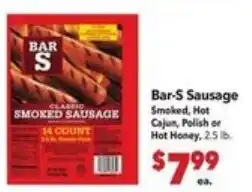 Vallarta Supermarkets Bar-S sausage offer