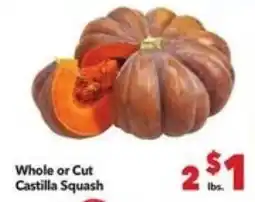Vallarta Supermarkets Whole or Cut Castilla Squash offer