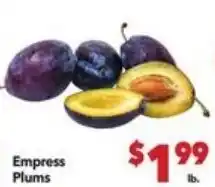 Vallarta Supermarkets Empress Plums offer