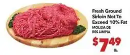 Vallarta Supermarkets Fresh Ground Sirloin offer
