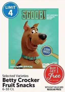 Food City Betty Crocker Fruit Snacks offer