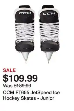 Dick's Sporting Goods CCM FT655 JetSpeed Ice Hockey Skates - Junior offer