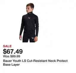 Dick's Sporting Goods Bauer Youth LS Cut-Resistant Neck Protect Base Layer offer
