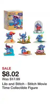Game Stop Lilo and Stitch - Stitch Movie Time Collectible Figure offer