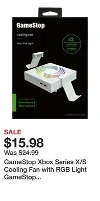 Game Stop GameStop Xbox Series X/S Cooling Fan with RGB Light GameStop Exclusive - White offer