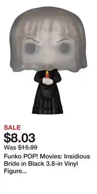 Game Stop Funko POP! Movies: Insidious Bride in Black 3.8-in Vinyl Figure GameStop Exclusive offer