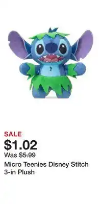 Game Stop Micro Teenies Disney Stitch 3-in Plush offer