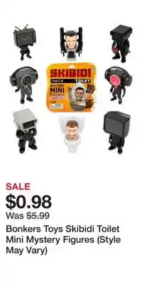 Game Stop Bonkers Toys Skibidi Toilet Mini Mystery Figures (Style May Vary) offer