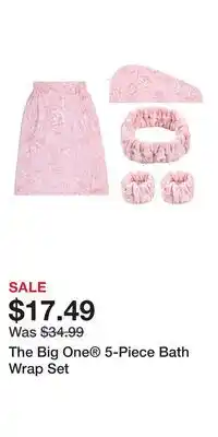 Kohl's The Big One 5-Piece Bath Wrap Set offer