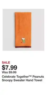 Kohl's Celebrate Together Peanuts Snoopy Sweater Hand Towel offer