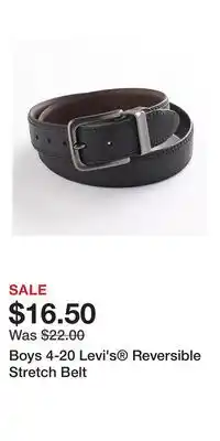 Kohl's Boys 4-20 Levi's Reversible Stretch Belt offer