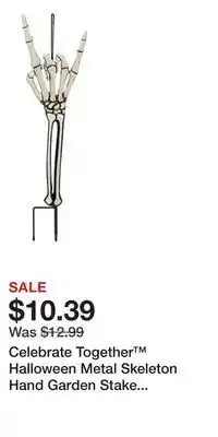 Kohl's Celebrate Together Halloween Metal Skeleton Hand Garden Stake Outdoor Decor offer