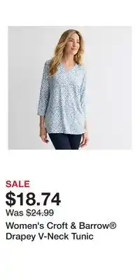 Kohl's Women's Croft & Barrow Drapey V-Neck Tunic offer
