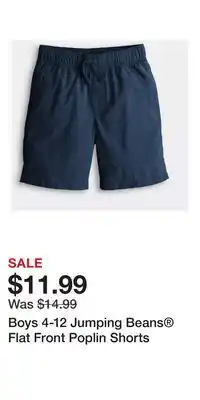 Kohl's Boys 4-12 Jumping Beans Flat Front Poplin Shorts offer