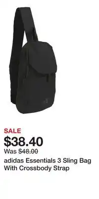 Kohl's adidas Essentials 3 Sling Bag With Crossbody Strap offer