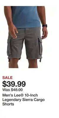 Kohl's Men's Lee 10-Inch Legendary Sierra Cargo Shorts offer