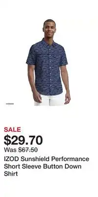 Kohl's IZOD Sunshield Performance Short Sleeve Button Down Shirt offer