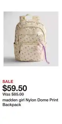 Kohl's madden girl Nylon Dome Print Backpack offer