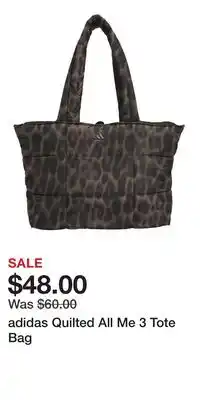 Kohl's adidas Quilted All Me 3 Tote Bag offer