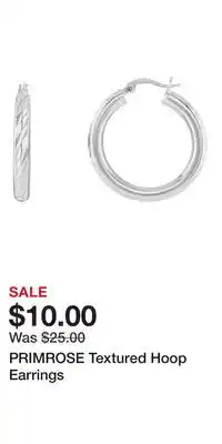 Kohl's PRIMROSE Textured Hoop Earrings offer
