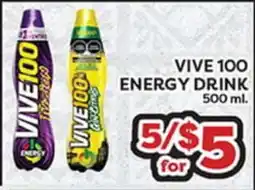 Torres Supermercado VIVE 100 ENERGY DRINK offer
