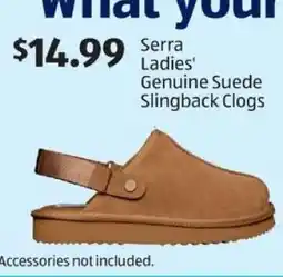 Aldi Serra Ladies' Genuine Suede Slingback Clogs offer