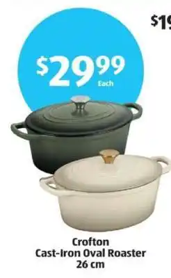 Aldi Crofton Cast-Iron Oval Roaster 26 cm offer