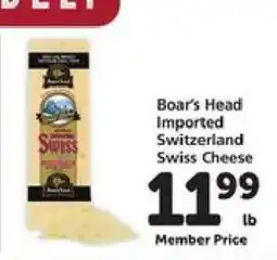 Safeway Boar's Head Imported Switzerland Swiss Cheese offer