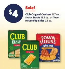 Family Dollar Club Original Crackers, Snack Stacks, or Town House Flip Sides offer