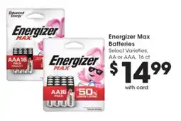 Pick'n Save Energizer Max Batteries offer