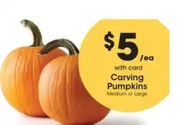 Pick'n Save Carving Pumpkins offer