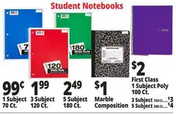 Ocean State Job Lot Student Notebooks offer