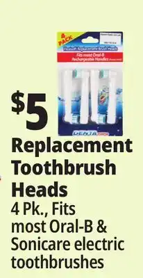 Ocean State Job Lot Dentacare Flexisoft Replacement Brush Heads 4 Count offer
