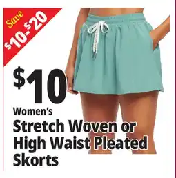 Ocean State Job Lot Women's Stretch Woven or High Waist Pleated Skorts offer
