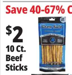 Ocean State Job Lot Chewsafe 10 Ct. Beef Sticks offer