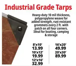 Ocean State Job Lot Tuff Hides 8' x 10' Industrial Heavy-Duty Tarp offer