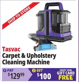 Ocean State Job Lot Tasvac Carpet & Upholstery Cleaning Machine Purple offer