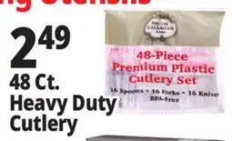 Ocean State Job Lot 48 Ct. Heavy Duty Cutlery offer