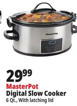 Ocean State Job Lot MasterPot 6 Qt Stainless Steel Slow Cooker offer