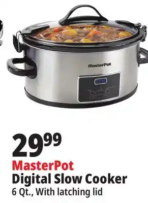Ocean State Job Lot MasterPot 6 Qt Stainless Steel Slow Cooker offer