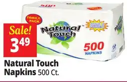 Ocean State Job Lot Natural Touch Family Pack 1-Ply Paper Luncheon Napkins 500-count offer