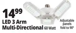 Ocean State Job Lot LED 3 Arm Multi-Directional offer