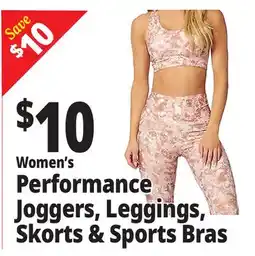 Ocean State Job Lot Women's Performance Joggers, Leggings, Skorts & Sports Bras offer