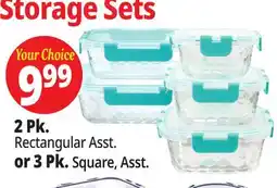 Ocean State Job Lot Home Living Glass Storage Containers With Lid 2pk 21.6 oz./35.1 oz offer