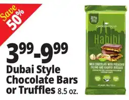 Ocean State Job Lot Dubai Style Chocolate Bars or Truffles offer