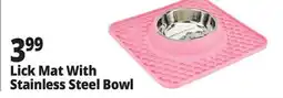 Ocean State Job Lot Lick Mat With Stainless Steel Bowl offer