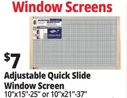 Ocean State Job Lot Adjustable Quick Slide Window Screen offer