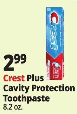 Ocean State Job Lot Crest Cavity Protection Fluoride Toothpaste 8.2 oz offer
