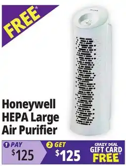 Ocean State Job Lot Honeywell HEPA Clean Tower Air Purifier offer